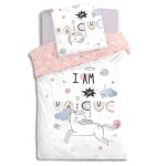 Parure de lit enfant licorne - 100% coton 57 fils / cm² Parure de lit enfant licorne - 100% coton 57 fils / cm²