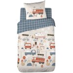 Parure de lit enfant pompier - 100% polyester 72g / m