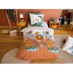 Parure de lit enfant savane ? 140x200 cm + 1 taie ? coton imprim 57 fils / cm - 140x200cm - terre cuite ...
