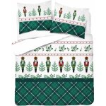 Parure de lit en flanelle 220x200 no�l casse - noisette