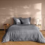 Parure lit flanelle - housse couette chaude - oeko tex - 3 pieces - lit double - 240x220cm - anthracite ... Parure lit flanelle - housse couette chaude - oeko tex - 3 pieces - lit double - 240x220cm - anthracite ...