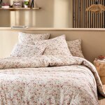 Parure de lit gaze de coton floral 200x200