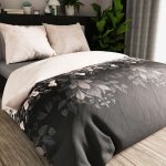 Parure de lit kelly 160x200 cm - satin de coton, motif fonc� et �l�gant
