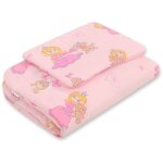 Parure de lit pour nouveau - n avec rembourrage, 2 pices, 75x100cm, princesses roses
