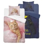 Parure de lit phosphorescente princesse chat 140x200
