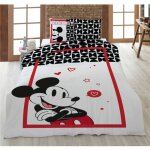 Parure de lit r�versible disney mickey croise ses bras - 135 cm x 200 cm