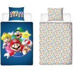 Parure de lit r�versible - mario bros - mario et ses amis - microfibre - 1 housse de couette 140 x 200 ...