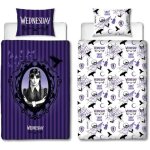 Parure de lit r�versible - mercredi - microfibre - 1 housse de couette 140 x 200 cm + 1 taie d'oreiller ...