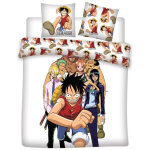 Parure de lit r�versible one piece tous les personnages fond blanc - 240 cm x 220 cm