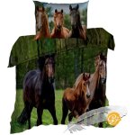 Parure de lit en satin de coton 3d 140x200cm chevaux Parure de lit en satin de coton 3d 140x200cm chevaux