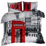 Parure de lit en satin de coton 3d 160x200cm english shuttle