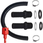 Kit de raccords pour tonneaux d'eau de pluie, raccord pour citernes de pluie avec raccords, tuyau de ...