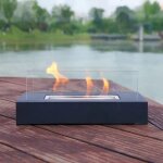 Portable chemine de table, chemine au biothanol avec brleur en acier inoxydable, ne combustion plus ...