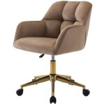 Pascal morabito - chaise de bureau - velours - beige et dor� - hauteur r�glable - pega de