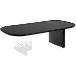 Pascal morabito - table basse en mdf et acrylique - noir et transparent - rasia de