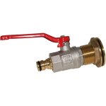 Passe - paroi mle 1  - femelle 3 / 4  avec vanne 1 / 4 de tour laiton avec nez type gardena