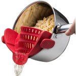 Passoire  casseroles et  ptes gadget de cuisine - passoire  clipser rglable en silicone pour casseroles, ...