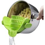 Passoire à casseroles et à pâtes gadget de cuisine - passoire à clipser réglable en silicone pour casseroles, ... Passoire à casseroles et à pâtes gadget de cuisine - passoire à clipser réglable en silicone pour casseroles, ...