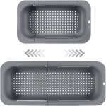 Passoire d'évier extensible - matériau pp alimentaire - trous de drainage efficaces - porte - séchage ... Passoire d'évier extensible - matériau pp alimentaire - trous de drainage efficaces - porte - séchage ...