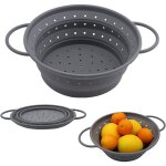 Passoire � p�tes pliable 21 cm passoire pliable silicone passoires de cuisine avec poign�es egouttoir ...