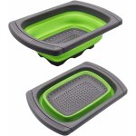 Passoire pliable, capacit 3. 8l panier en silicne 265mm passoire pliable avec poignes extensibles, ...