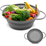 Passoire pliable ronde en silicone de 22 cm pour �goutter les p�tes, les l�gumes et les fruits, passe ...