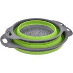 Passoire pliable silicone, colander set, portable panier de fruits, conomisez de l'espace de cuisine, ...