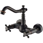 Pastorale europ�enne lavabo en laiton noir bronze into mur robinet noir antique tenture robinet de baignoire ...