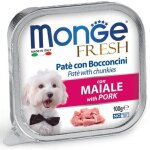 Pt frais et morceaux de porc monge dog 100g