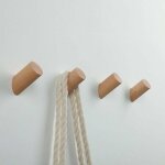 Patère en bois ?lot de 5?écharpe murale naturelle pour vêtements, chapeau et sac, cintres de rangement, ... Patère en bois ?lot de 5?écharpe murale naturelle pour vêtements, chapeau et sac, cintres de rangement, ...