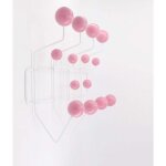 Pat�re boule en bois, porte - manteau avec 14 crochets, porte - manteau mural, rail de crochet avec boules ...