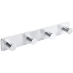 Patre crochet porte manteaux, 4 crochets porte serviettes muraux, fixation murale sans perage adhsive, ...