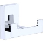 Pat�re double crochet pour murale, chrome poli