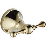 Pat�re en laiton, pat�re porte - serviettes, fixation murale, double crochet (dor�)