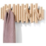 Pat�re murale 5 crochets, en bois naturel, 37, 1x16, 5x4, 4 cm