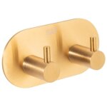 Swiss aqua technologies - pat�re murale adh�sive double crochets en acier inoxydable, or bross� (haceknalep2kb ...
