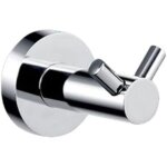 Patre murale en laiton, crochet pour serviette et peignoir, chrome, argent, 56. 74. 2cm - sollbry