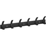 Pat�re murale noire � 6 crochets ? porte - manteau mural solide pour entr�e