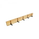 Vivezen - pat�re, porte manteau mural r�tractable - bois - 5 crochets