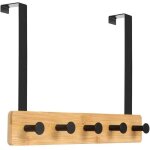 Pat�re de porte � suspendre 5 crochets pour chambre porte manteau pour rangement, vestes, peignoirs, ...