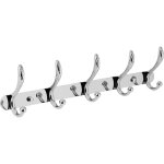 Patre de salle de bain patre mural  5 crochets - inox - argent - 45 x 7 x 10 cm - ulisem