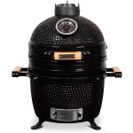 Patton - kamado barbecue cramique premium 15'' - modle de table compact - noir