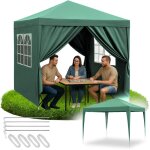 Pavillon de jardin, tente commerciale, gazebo de fte, 4 murs latraux, fentres, xxl