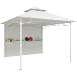Pavillon de jardin - tonnelle de jardin - outsunny - toit double rideaux poches et crochet de plafond ...