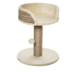 Pawhut - arbre à chat griffoir 2 niveaux h. 49 cm - poteau sisal, plateforme observation, jeu de boule ... Pawhut - arbre à chat griffoir 2 niveaux h. 49 cm - poteau sisal, plateforme observation, jeu de boule ...