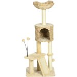 Pawhut - arbre  chat style cosy chic griffoirs grattoir sisal naturel quipement multiple peluche jacinthe ...