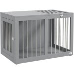 Pawhut - cage chien intérieure niche pour chien 2 portes verrouillables 80 x 50 x 56, 5 cm gris Pawhut - cage chien intérieure niche pour chien 2 portes verrouillables 80 x 50 x 56, 5 cm gris