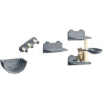 Pawhut - mur d'escalade pour chat - arbre à chat design mural - griffoirs, plateformes, 2 paniers, échelle ... Pawhut - mur d'escalade pour chat - arbre à chat design mural - griffoirs, plateformes, 2 paniers, échelle ...