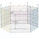 Pawhut - parc enclos modulable pour chien animaux porte verrouillable 6 panneaux dim. panneau 59l x 60h ...