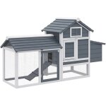 Poulailler - pawhut - cottage cage � poules sur pied multi - �quipement habitat ext�rieur - bois sapin ...
